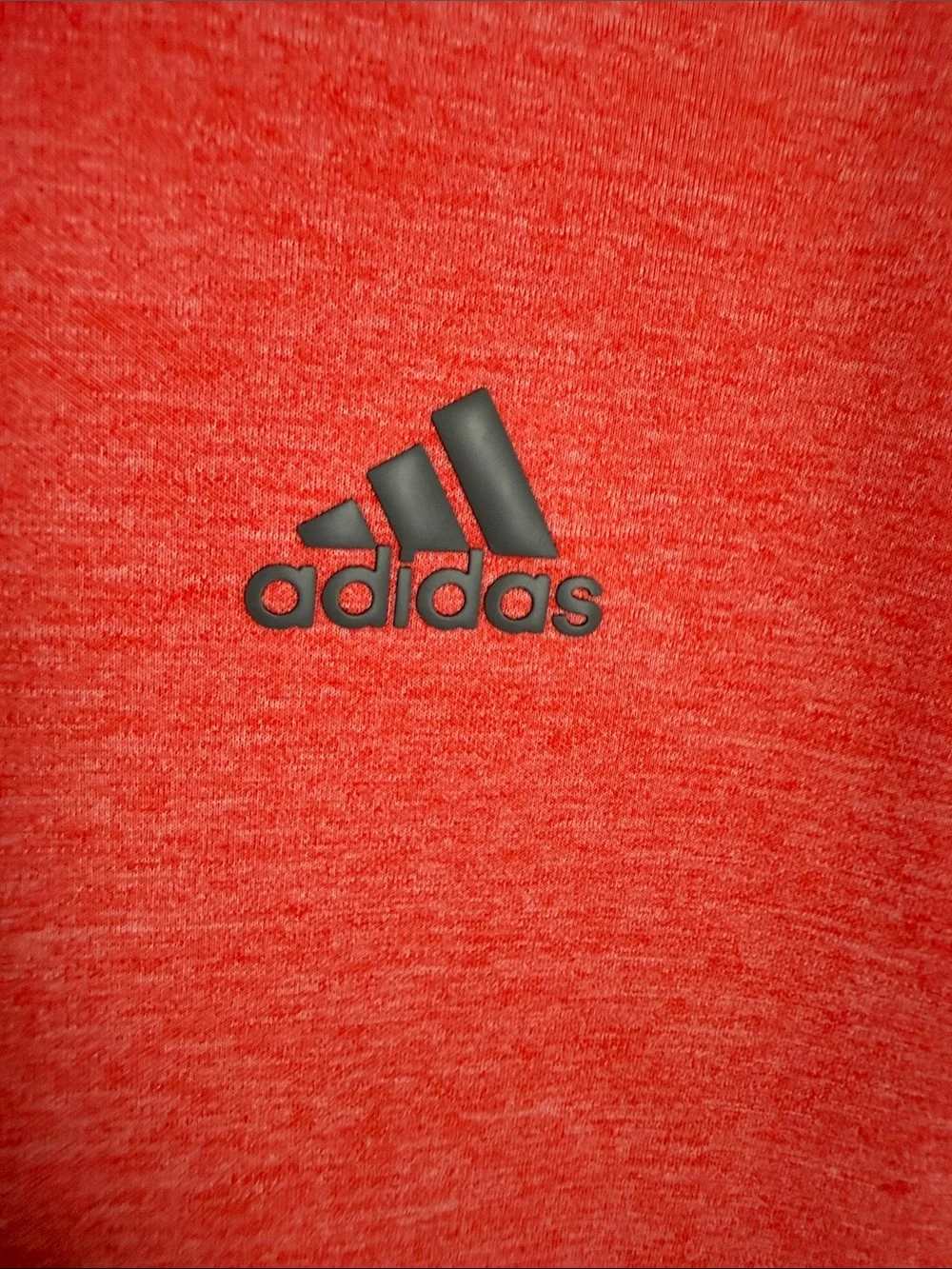 adidas Men's Heather salmon colored  Polo with Contrast Placket